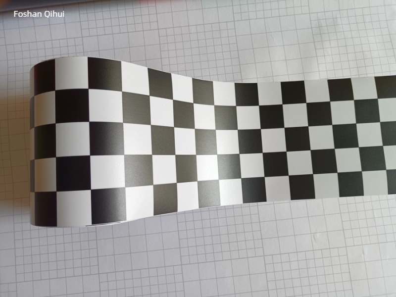 LIETUYING autocolante PVC pentru caroserie, model plaid, montaj prin lipire