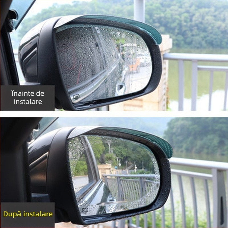 Film de protecție pentru oglinda retrovizoare auto, material PET, formă circulară, pentru montaj în pereche, impermeabil la apă și anti-ceață, cu definiție înaltă, rezistent la zgârieturi