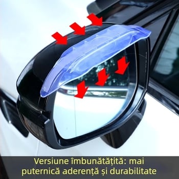 Sprânceană de ploaie pentru oglinda retrovizoare auto, PVC, 2 buc., universal