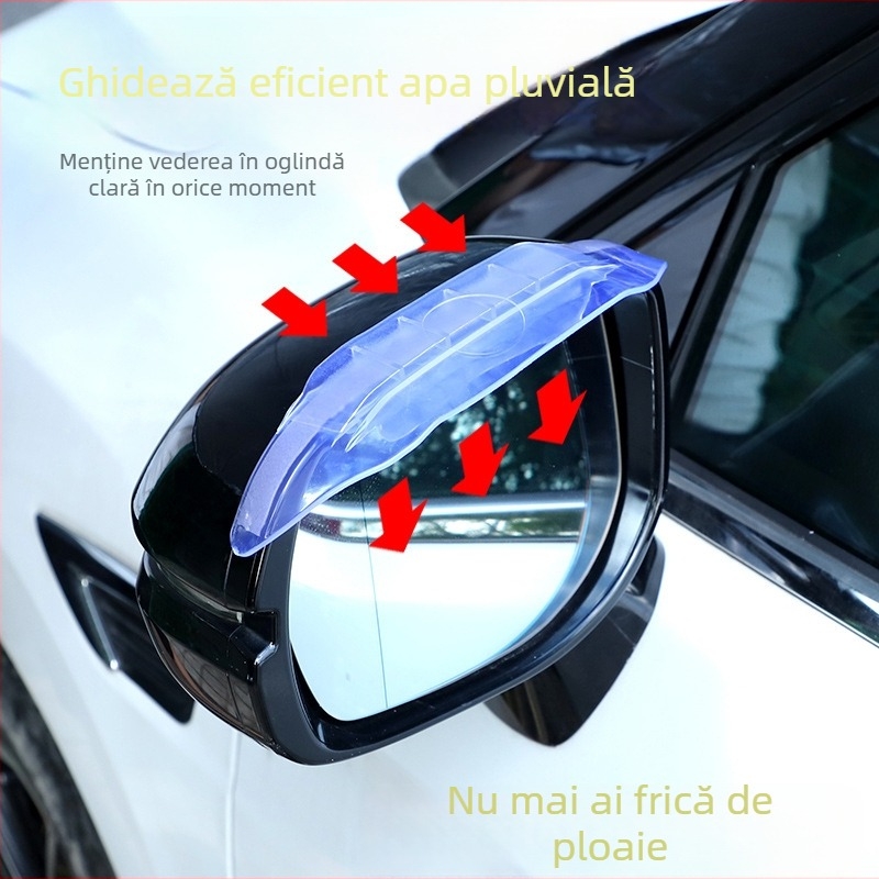 Sprânceană de ploaie pentru oglinda retrovizoare auto, PVC, 2 buc., universal