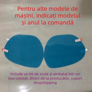 Film de ploaie pentru oglinda retrovizoare auto - Material PET, 0,12 mm, 100% transparență, Model FD00, Personalizare procesare