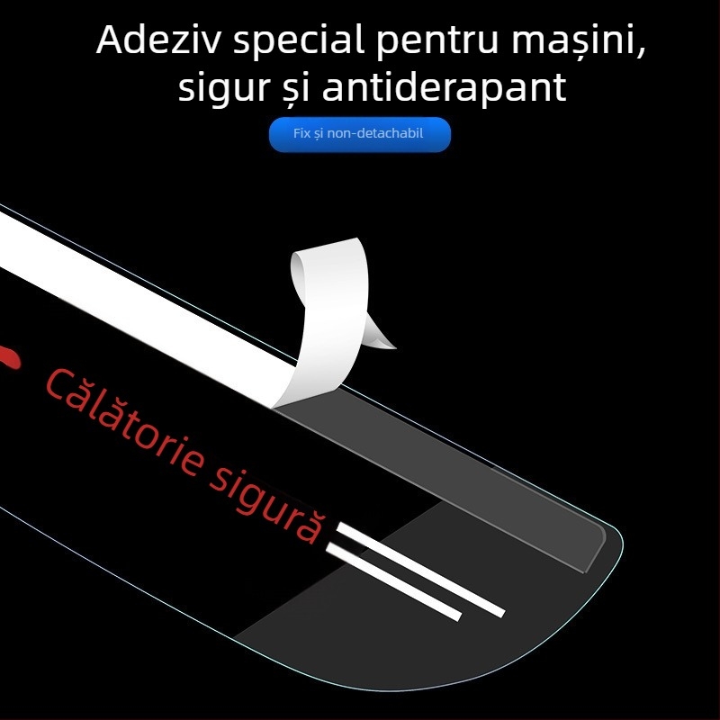 Sprânceană transparentă pentru oglinda retrovizoare a mașinii — acrilic, bandă dublu adezivă, personalizabilă, universală