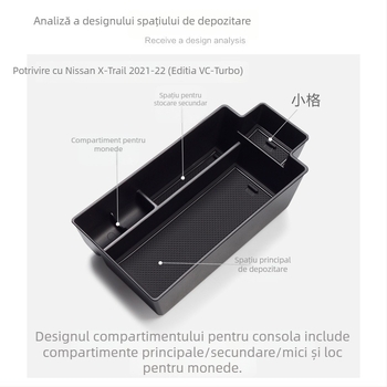 Nissan Qijun Cutie depozitare pentru consola centrală, din plastic, impermeabilă, personalizabilă, cu mâner, marcă Zun rudder
