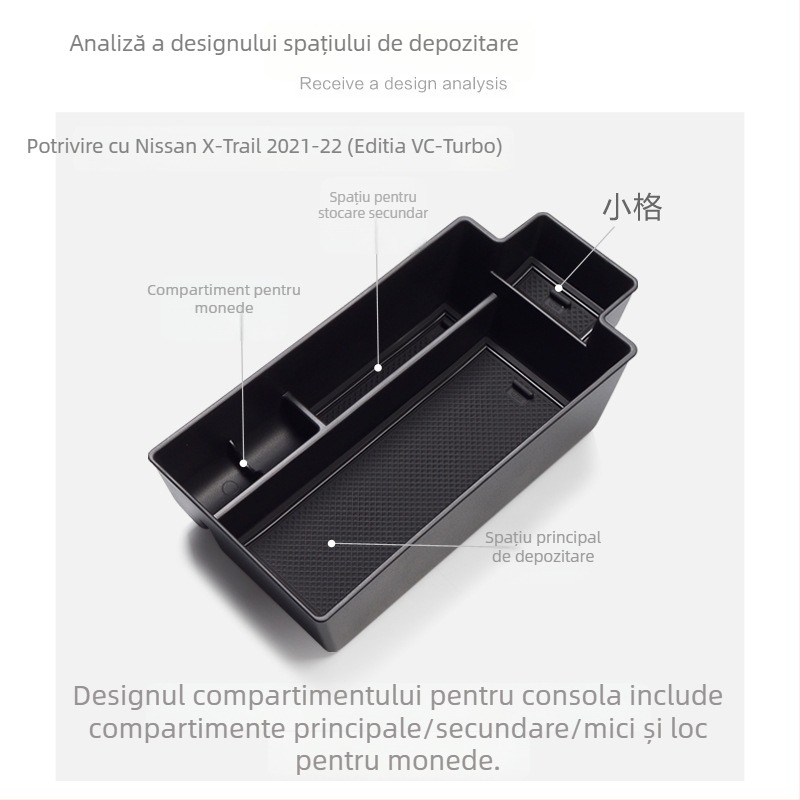 Nissan Qijun Cutie depozitare pentru consola centrală, din plastic, impermeabilă, personalizabilă, cu mâner, marcă Zun rudder