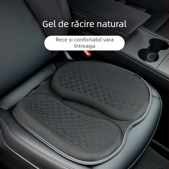 Perne de scaun auto, universal pentru toate anotimpurile, pernă pentru șofer dintr-o singură bucată, husă de scaun, material gel, umplutură din bumbac, respirabil