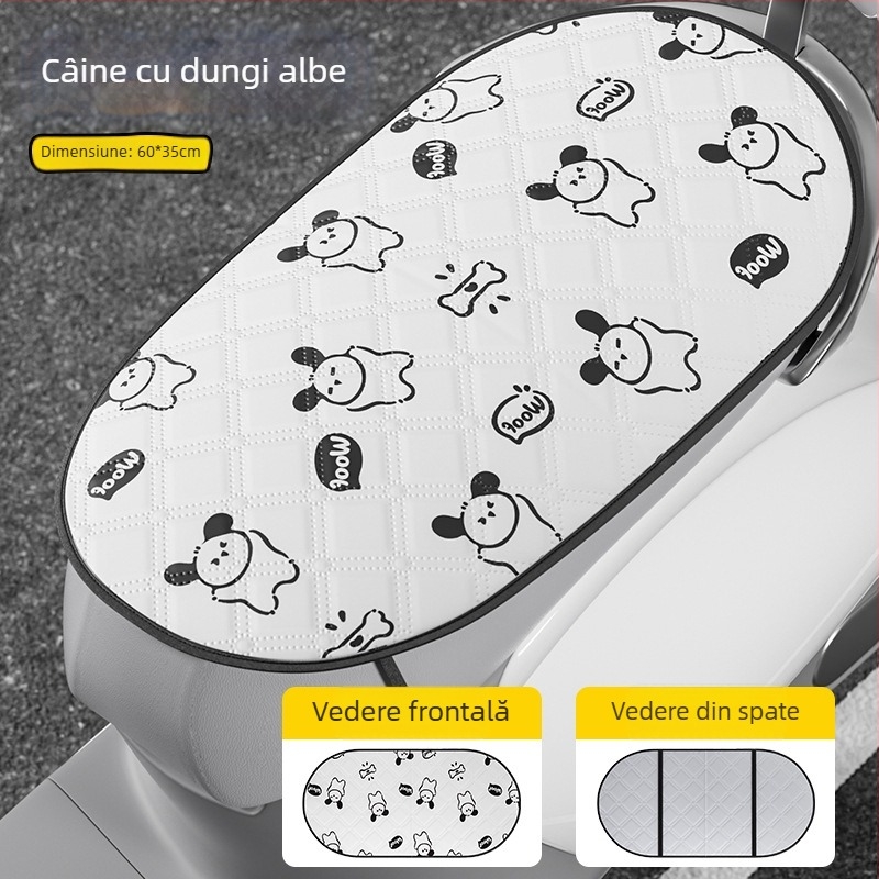 Kepu husă de șezut dublu strat pentru vehicule electrice și motociclete, protecție solară, izolație termică vară, impermeabilă, anti-arzuri, universală