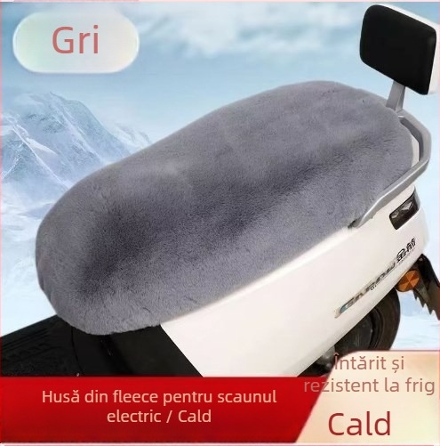 Husă pentru scaunul unui vehicul electric, căptușită cu fleece și umplutură de bumbac, cald pentru iarnă, marcă Friendly