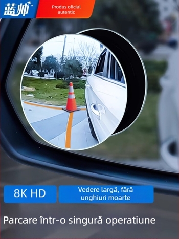 Set de 2 oglinzi retrovizoare circulare, rotire la 360°, anti ceață, inclus agent anti ceață