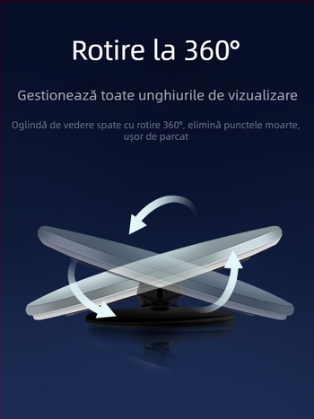 Set de 2 oglinzi retrovizoare circulare, rotire la 360°, anti ceață, inclus agent anti ceață