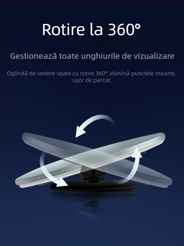 Set de 2 oglinzi retrovizoare circulare, rotire la 360°, anti ceață, inclus agent anti ceață
