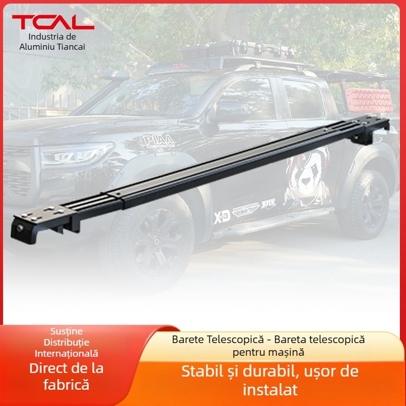 Bare universale pentru acoperiș din aliaj de aluminiu pentru mașină; Brand: Tiancai aluminum (Roof Master); Modele aplicabile: Universale; Procesare și personalizare: Da; Material: aliaj de aluminiu
