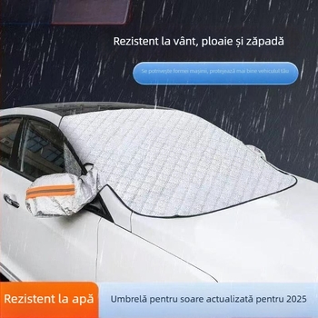 Husă parbriz auto pentru zăpadă din folie de aluminiu, universală, personalizabilă, marcă Qingxiang