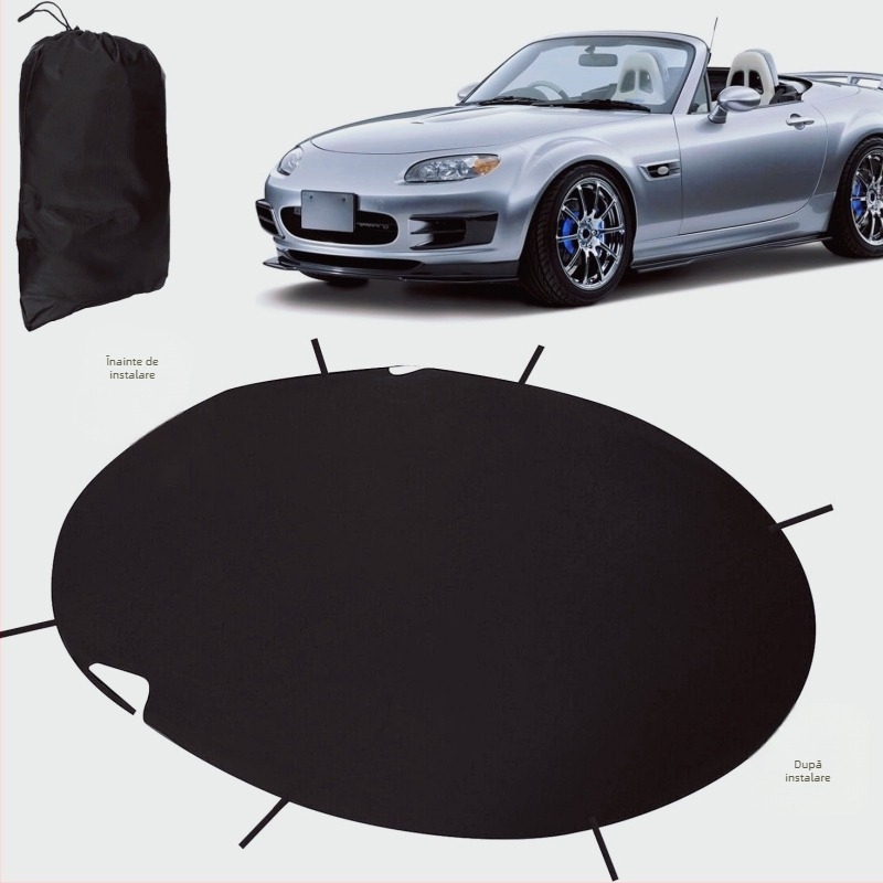 Husă semi-auto minimalistă pentru Mazda MX-5 cu acoperiș moale, protecție împotriva prafului, UV și zăpadă