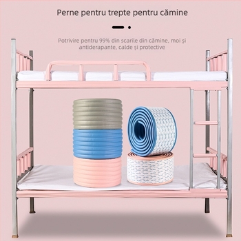 Covorașe de podea pentru cămin cu benzi antiderapante și pedale pentru scări — TPES material, imprimare digitală, stil minimalist pentru camera copiilor