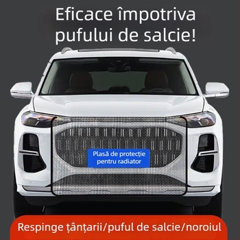 Plasă protectoare pentru radiatorul mașinii, protecție împotriva insectelor și prafului; filtru pentru puf de salcie și plop; plasă antiinsecte pentru geam