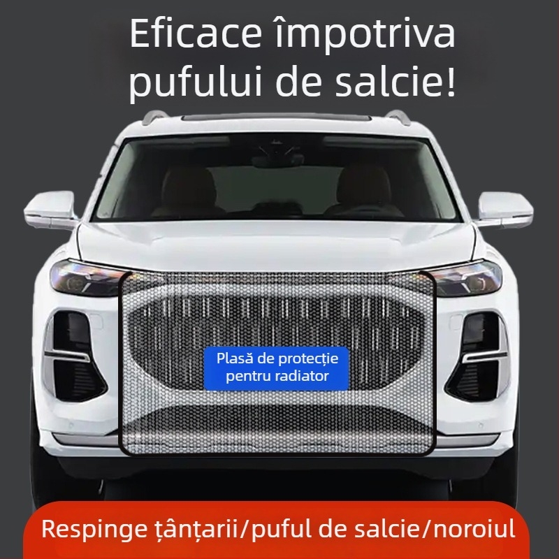 Plasă protectoare pentru radiatorul mașinii, protecție împotriva insectelor și prafului; filtru pentru puf de salcie și plop; plasă antiinsecte pentru geam