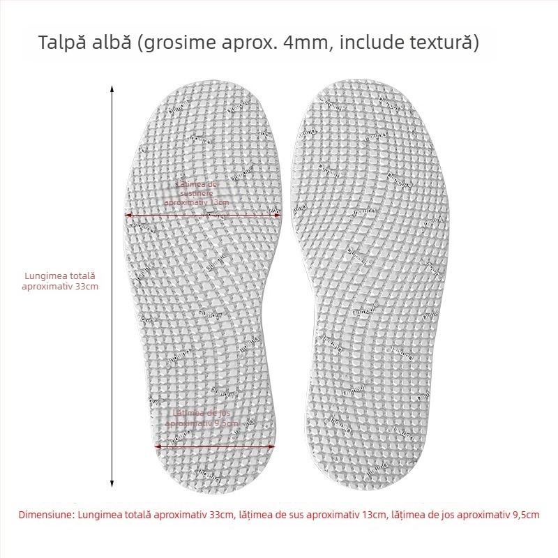 Plăcuță de reparații a talpii pentru pantofi — autocolant pentru întreaga talpă, cauciuc de vită, antiderapant, durabil, pentru toate anotimpurile