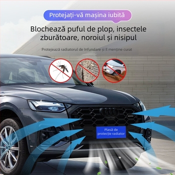 Plasă de protecție pentru grila frontală a mașinii, împotriva insectelor și a pufului