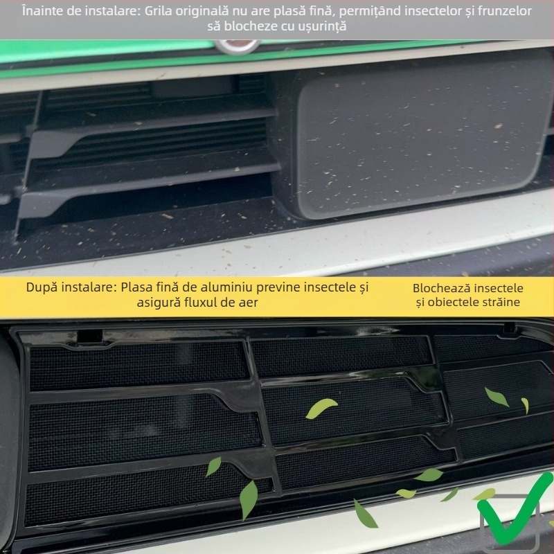 BYD Dolphin – Plasă anti-insecte pentru grila mijlocie, versiune de conducere inteligentă, protecție pentru bara frontală, accesoriu de modificare plasă (fără demontare)