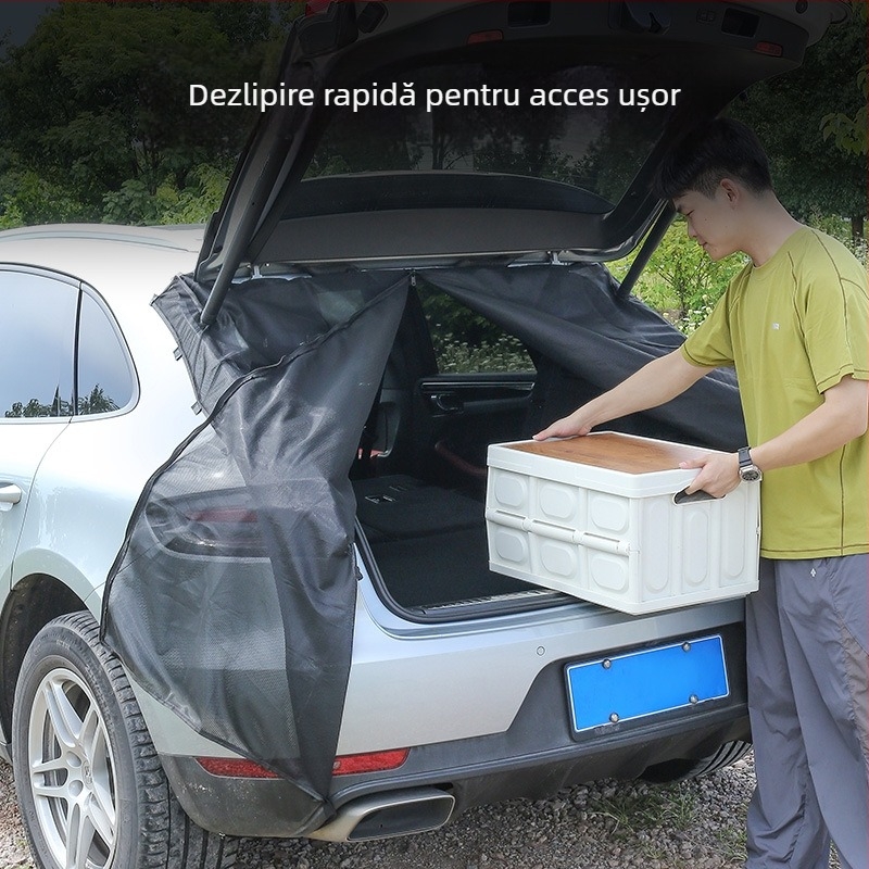 CHISHAN Plasă antițânțari pentru portbagaj SUV — plasă din nailon, montaj magnetic, universal