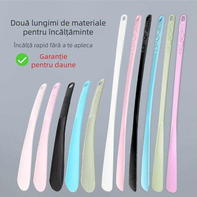 Corn de pantofi din plastic, lung, pentru încălțarea pantofilor fără a te apleca — pentru vârstnici, femei însărcinate și oameni leneși