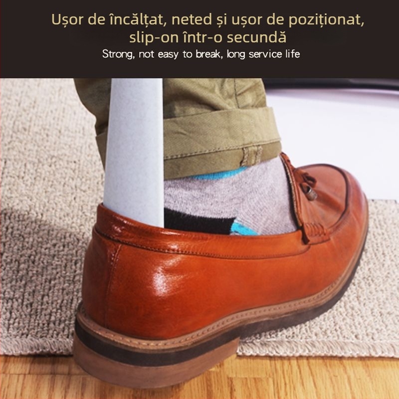 Corn de pantofi din plastic, lung, pentru încălțarea pantofilor fără a te apleca — pentru vârstnici, femei însărcinate și oameni leneși