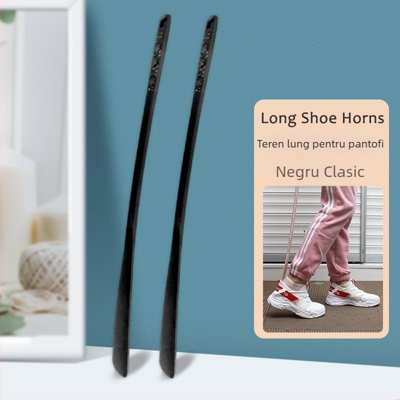 Corn de pantofi din plastic, lung, pentru încălțarea pantofilor fără a te apleca — pentru vârstnici, femei însărcinate și oameni leneși