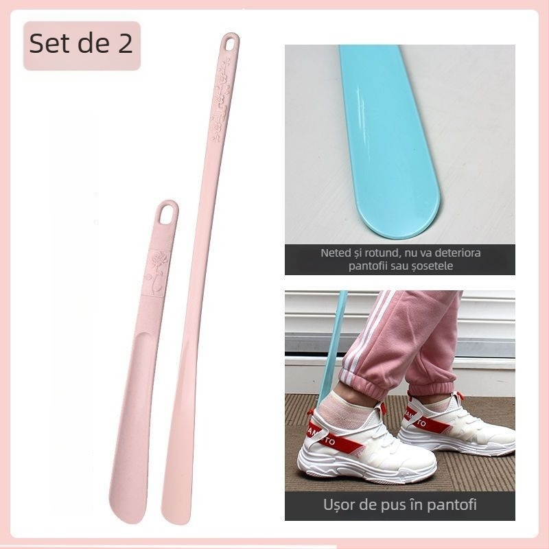 Corn de pantofi din plastic, lung, pentru încălțarea pantofilor fără a te apleca — pentru vârstnici, femei însărcinate și oameni leneși