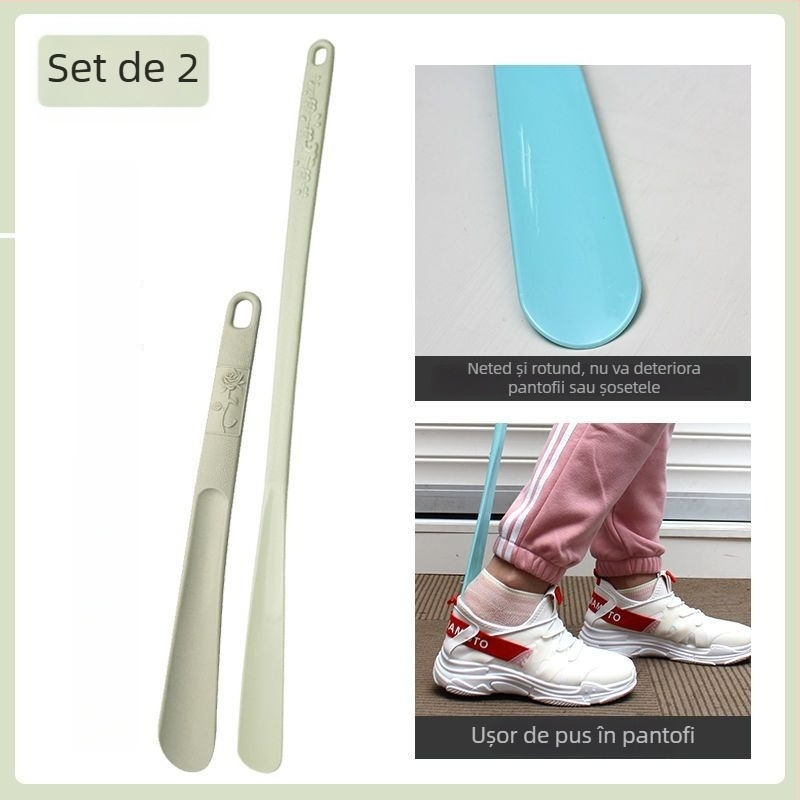 Corn de pantofi din plastic, lung, pentru încălțarea pantofilor fără a te apleca — pentru vârstnici, femei însărcinate și oameni leneși