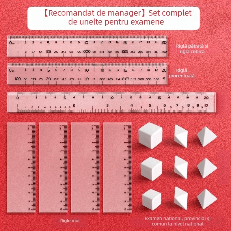Set radieră pentru examenul funcției publice – Instrumente de papetărie pentru diagrame