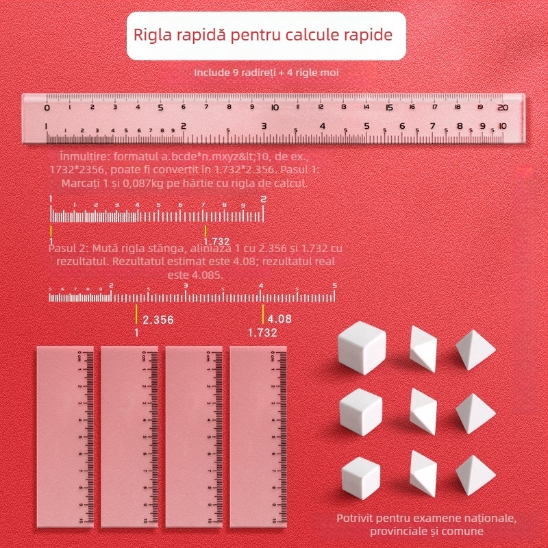Set radieră pentru examenul funcției publice – Instrumente de papetărie pentru diagrame