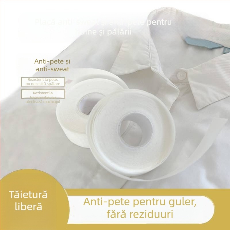 Set accesorii costum: inserții anti-murdărire și absorbante de transpirație pentru guler, decolteu, manșete, margine de pălărie și călcâi (Grosime 2.5; Material: Țesătură; Uni; Antistatice; Ambalare: 500)