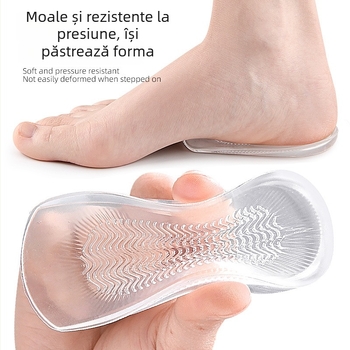 Tălpiță de călcâi cu model de apă - pernă ondulată pentru călcâi, absorbție de șocuri, unisex, antiderapant