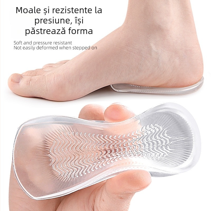 Tălpiță de călcâi cu model de apă - pernă ondulată pentru călcâi, absorbție de șocuri, unisex, antiderapant