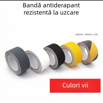 Bandă antiderapantă mată cu bază PVC, autoadezivă, adeziv pe bază de cauciuc, grosime 1 mm, rezistență la temperaturi -40 până la 100°C (scurtă durată) / -20 până la 60°C (lungă durată)