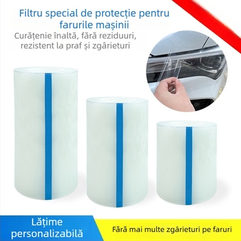 Film pentru faruri de mașină pentru modificare și schimbare de culoare, PVC transparent, rezistent la praf, rezistent la zgârieturi, ușor de instalat
