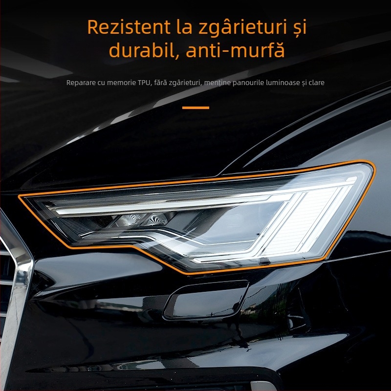 Film TPU de protecție pentru faruri și stopuri auto – transparent, capabil să repare zgârieturi