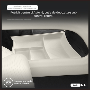 Cutie de depozitare din silicon pentru mașină – Compatibilă cu Ideal i6 centrul de control, sub consola centrală; rezistentă la apă și la presiune