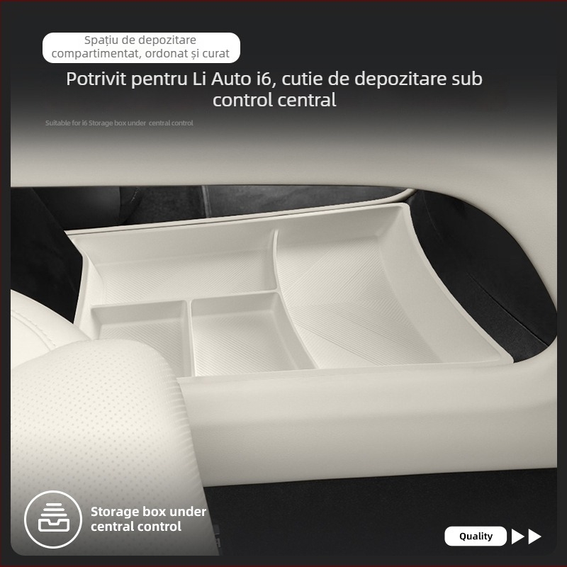 Cutie de depozitare din silicon pentru mașină – Compatibilă cu Ideal i6 centrul de control, sub consola centrală; rezistentă la apă și la presiune