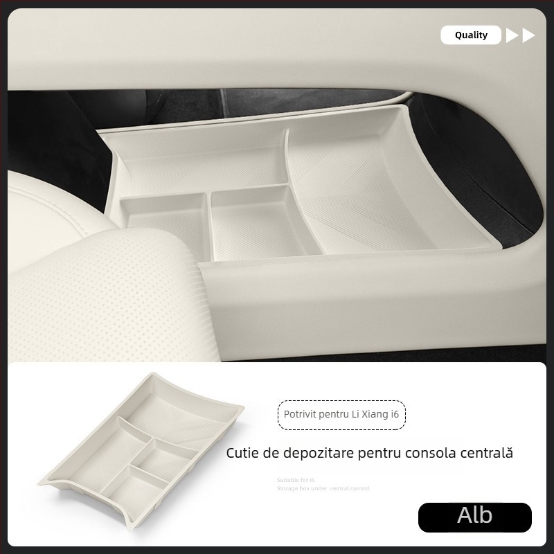 Cutie de depozitare din silicon pentru mașină – Compatibilă cu Ideal i6 centrul de control, sub consola centrală; rezistentă la apă și la presiune