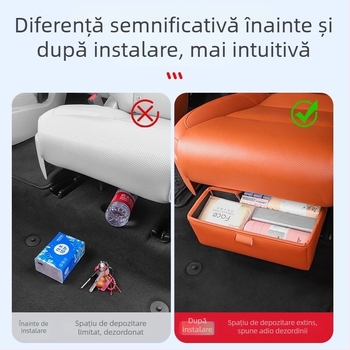 Cutie de depozitare sub scaunele Ideal L8L9, pentru două rânduri, pliabilă, impermeabilă, izolantă, rezistentă la compresiune, cu mâner