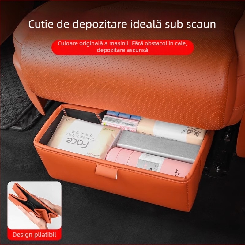 Cutie de depozitare sub scaunele Ideal L8L9, pentru două rânduri, pliabilă, impermeabilă, izolantă, rezistentă la compresiune, cu mâner