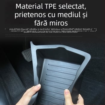 Cutie de depozitare sub scaun pentru Tesla Model Y — piele, utilizare sub scaun, procesare personalizată, imprimare logo