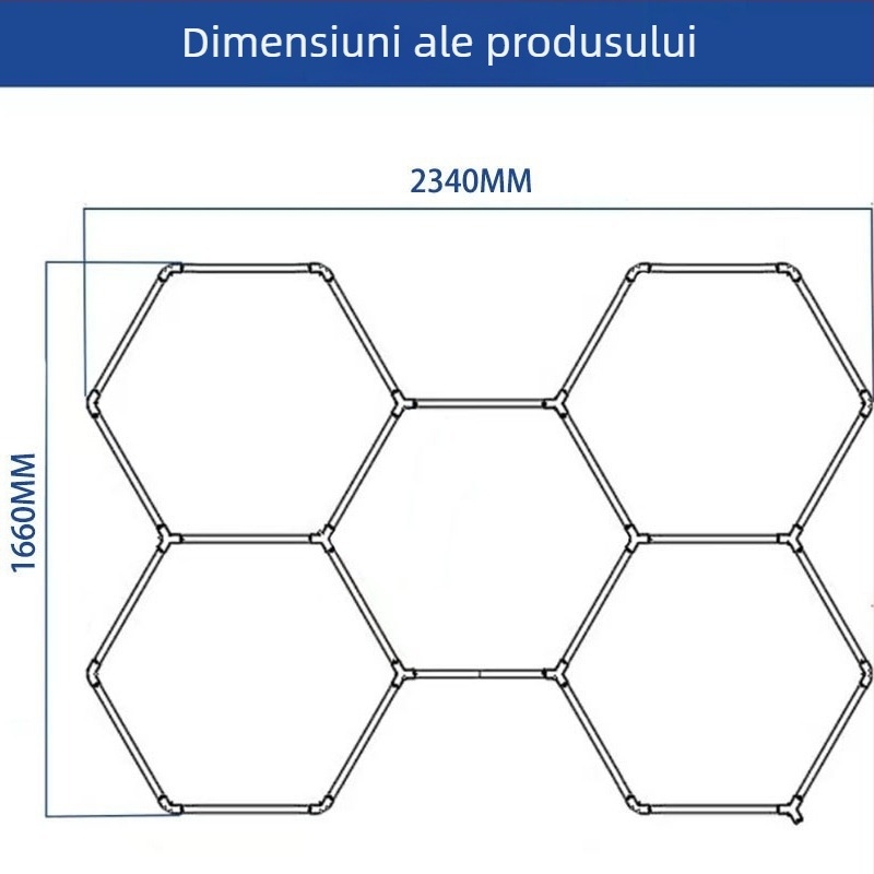 IOED-5-110 Lumină LED pentru garaj cu structură fagure pentru ateliere, 192W, 19200 lm, 85-265V, 500000 h