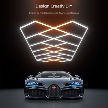 Lumină LED pentru atelier auto – design honeycomb, 480W, 100-240V, 50000h, 120 lm/W, CE