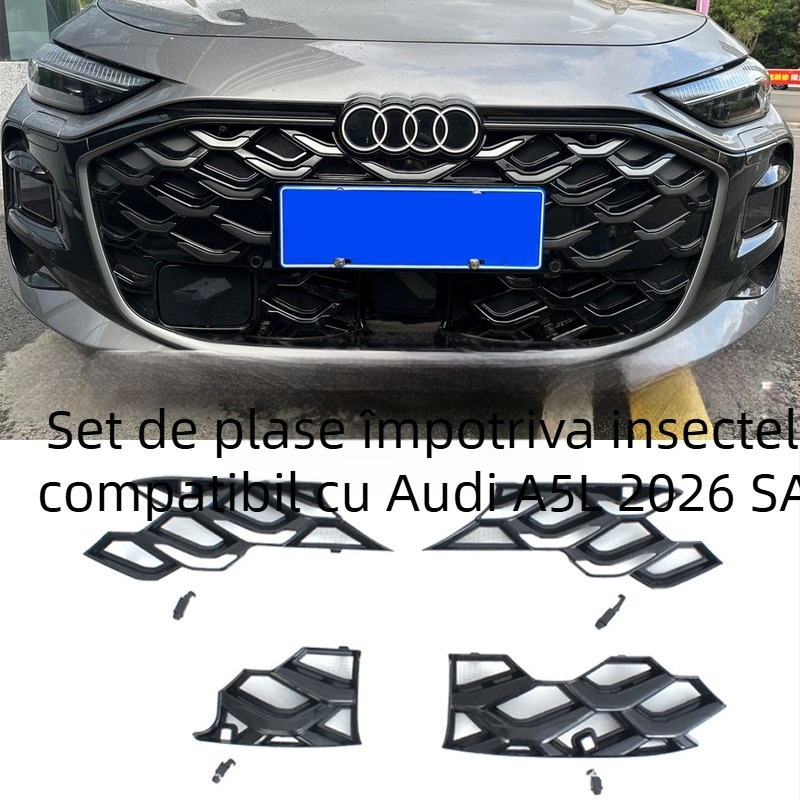 Plasă antiinsecte pentru grila frontală Audi A5L cu protecție a rezervorului de răcire, tip catară | ABS, Junmiao
