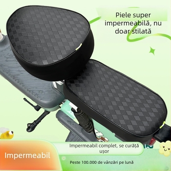 Protecție impermeabilă pentru șa de bicicletă electrică, îngroșată, anti-zgâriere și rezistentă la uzură (PU; fără umplutură; fără logo; pentru toate anotimpurile)