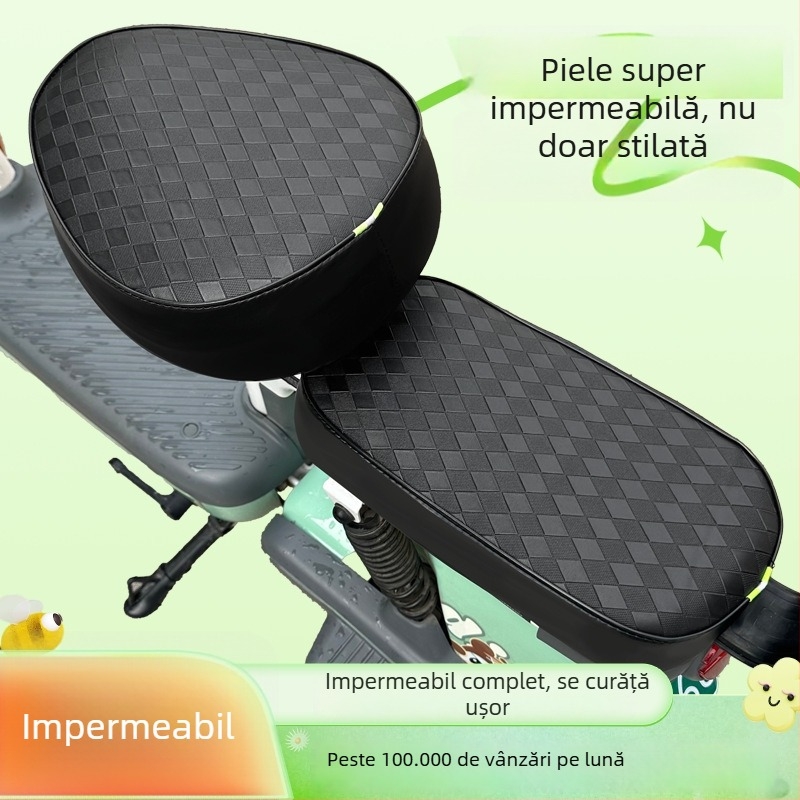 Protecție impermeabilă pentru șa de bicicletă electrică, îngroșată, anti-zgâriere și rezistentă la uzură (PU; fără umplutură; fără logo; pentru toate anotimpurile)