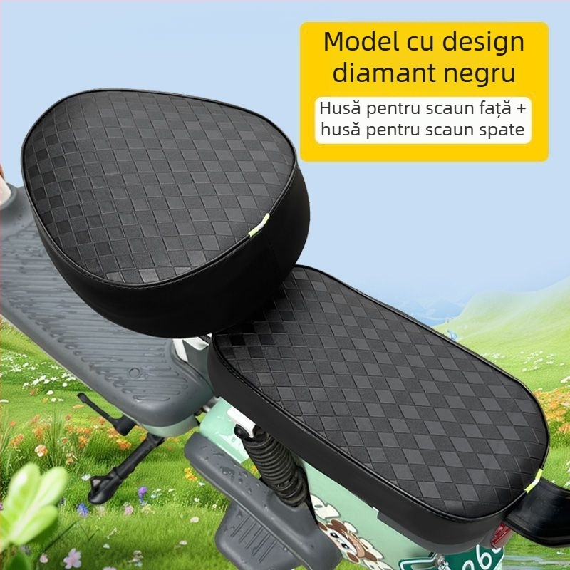Protecție impermeabilă pentru șa de bicicletă electrică, îngroșată, anti-zgâriere și rezistentă la uzură (PU; fără umplutură; fără logo; pentru toate anotimpurile)