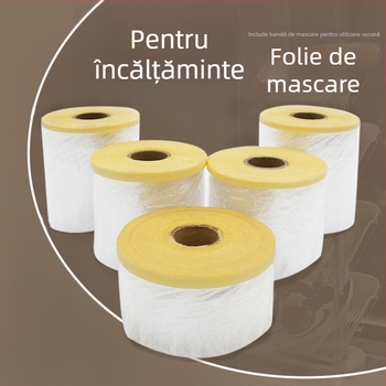 Folie de mascare din silicon pentru talpa pantofilor, protecție la temperaturi înalte, mască pentru separarea culorilor în timpul vopsirii talpei PU, hârtie texturată + film PP, lățime 5/8/10 cm, lungime 35 yd, marcă Changxinsu